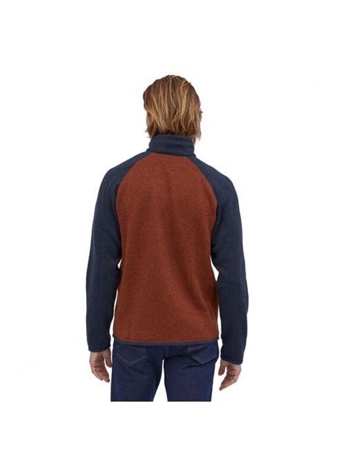Patagonia Men\'s Better Sweater 1/4 Zip - Barn Red W/ New Navy